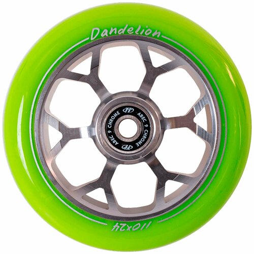 фото Колесо для самоката x-treme 110*24мм dandelion green techteam