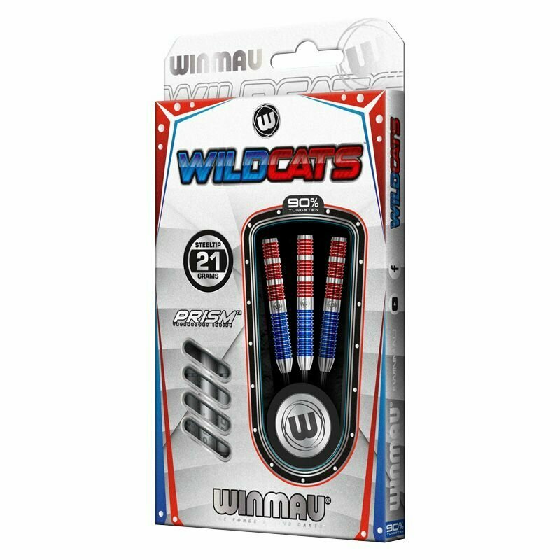 Вольфрамовые 90% дротики 21гр WINMAU WILDCATS. Профессиональные дротики для игры в Дартс — фото 1