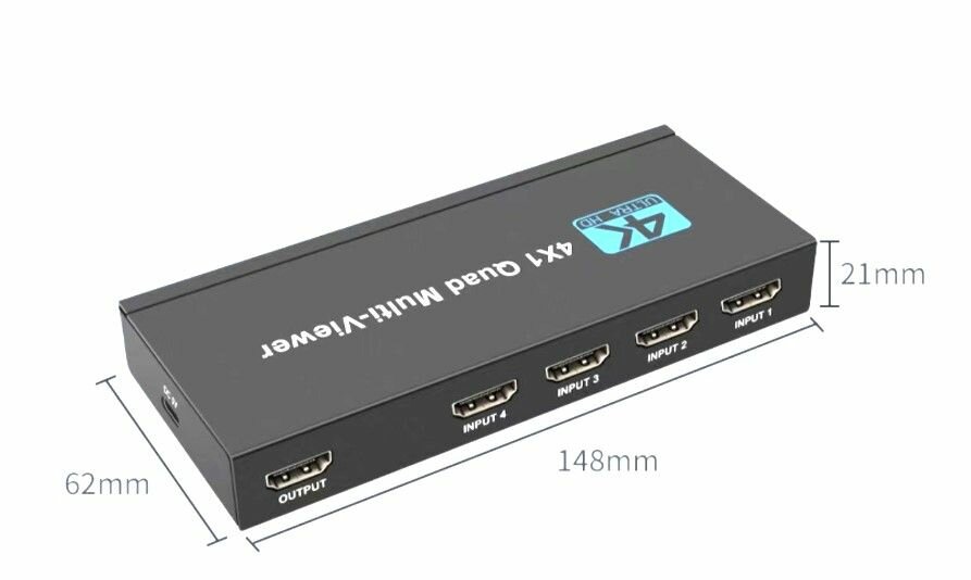 Hdmi Multiviewer Switch 4-1 переключатель, видеостена, видео стена