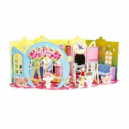 Объемный 3д пазл конструктор развивающий из картона DIY TOY 