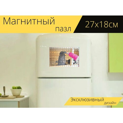 Магнитный пазл Кролик, кролики, пасхальный на холодильник 27 x 18 см. магнитный пазл карликовый кролик кролики пасхальный на холодильник 27 x 18 см