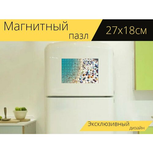 Магнитный пазл Италия, калабрия, тропеа на холодильник 27 x 18 см.