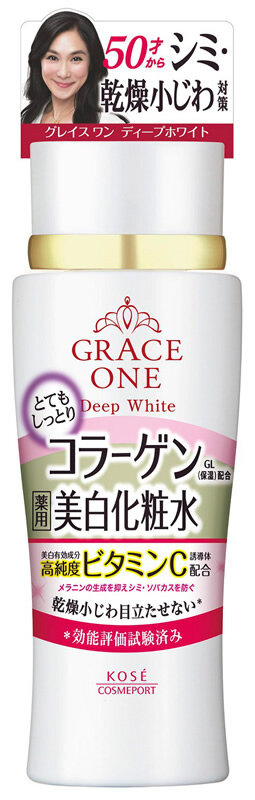 KOSE Grace One Deep White Lotion R глубоко увлажняющий омолаживающий лосьон (тоник) для лица, бутылка 180 мл