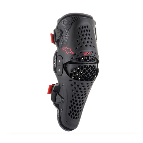 Мотозащита колена ALPINESTARS SX-1 v2 KNEE PROTECTOR (черно-красный, 13, 2XL)