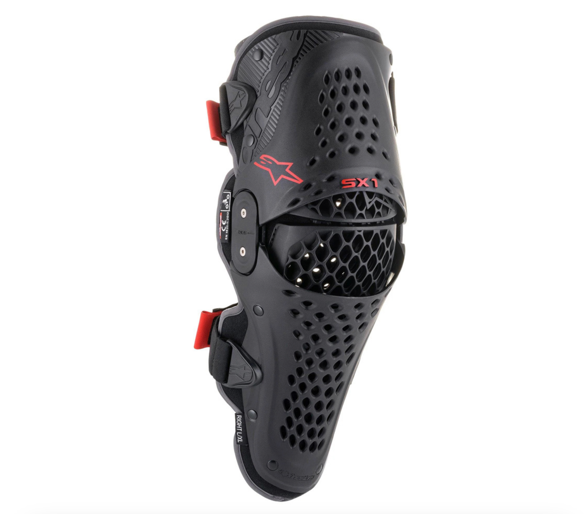 Мотозащита колена ALPINESTARS SX-1 v2 KNEE PROTECTOR (черно-красный, 13, 2XL)