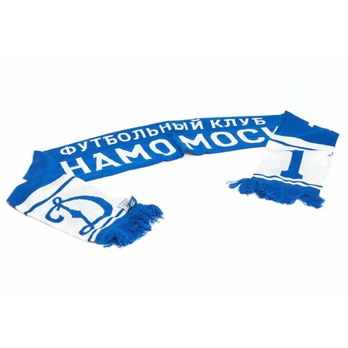 фото Шарф atributika & club,150х18 см, синий, белый