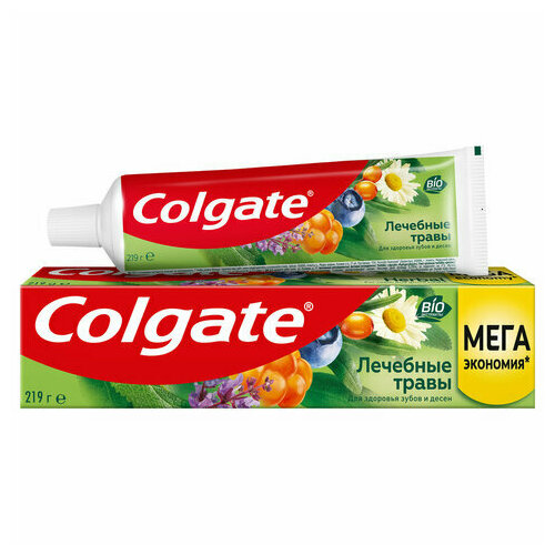 Зубная паста 150 мл COLGATE Лечебные травы, отбеливающа, сфторидом и кальцием, 7891024133743 комплект 4 штуки зубная паста лечебные травы 50 мл