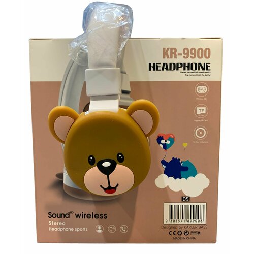 Беспроводные наушники детские КР-9900 Медвежонок bluеtооth 140000₽