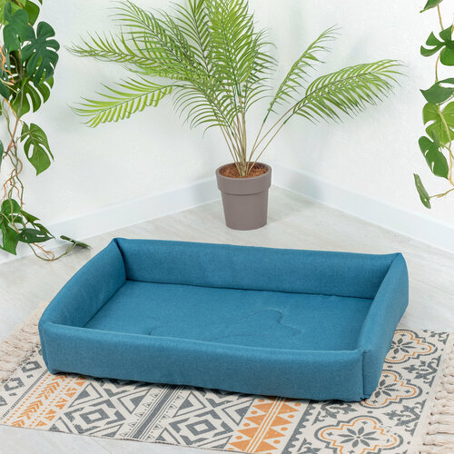 Лежанка для собак и кошек, синяя / ZooMoDa