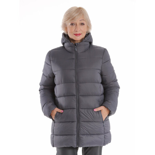 фото Куртка belleb, размер 58, серый