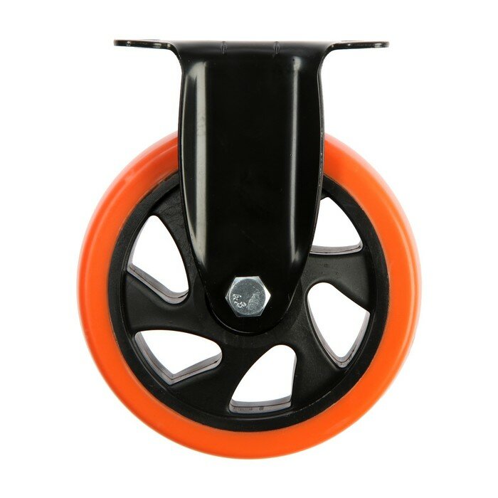 Колесо мебельное CAPPIO, d=125 мм, покрытие PVC, цвет оранжевый - фотография № 2