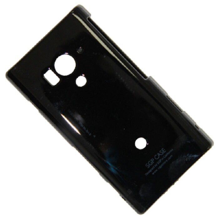 Чехол для Sony LT26w (Xperia Acro S) задняя крышка пластик лакированный SGP Case Ultra Slider <черный>