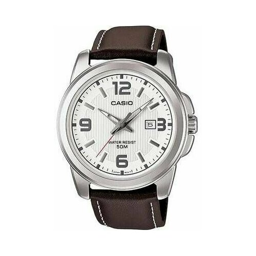 фото Наручные часы casio, серебряный, коричневый