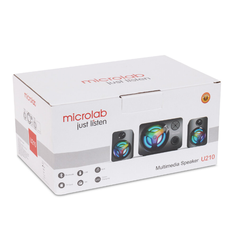 Колонки 2.1 Microlab U210 Bluetooth черный (U210) (U210 )