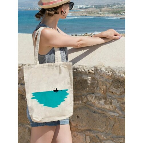 фото Сумка шоппер , фактура плетеная, серый kotofoto76