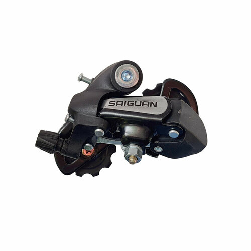 фото Переключатель задний saiguan hg-39a дискретный на 9 скоростей, короткая лапка (57мм), ёмкость 28t, крепление на петух, алюминий/сталь/пластик