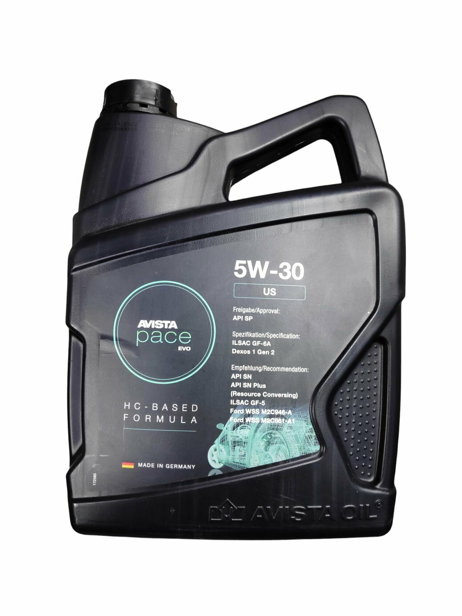 Масло гидравлическое синтетическое AVISTA Pace EVO US 5W-30, 4л / арт. 173438 — фото 2