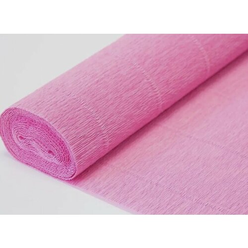 Бумага гофрированная (италия) 180 г/ м 2, 50*250 см, розовая.