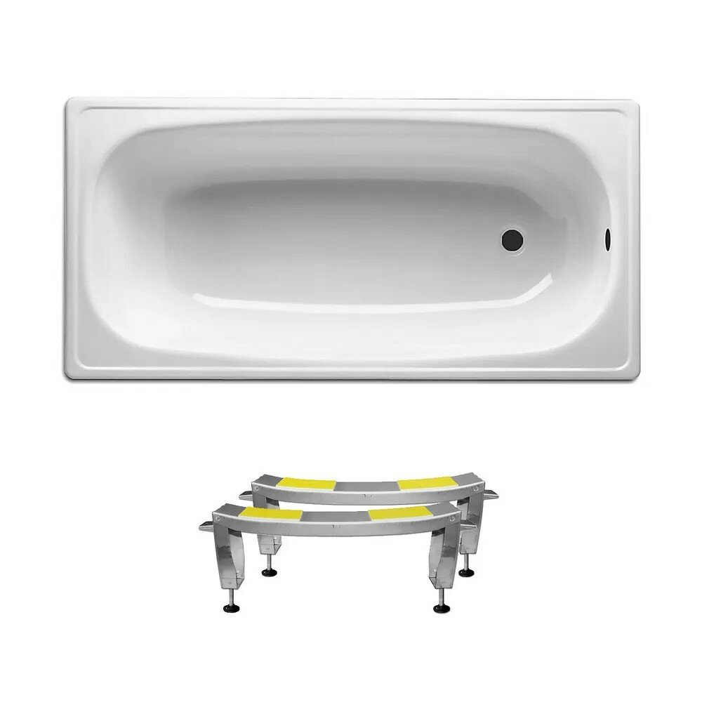 Стальная ванна Sanitana BLB Europa S30001112000000N (B60E12001N): металлическая ванна 160х70 см с ножками, сталь толщиной 2,2 мм