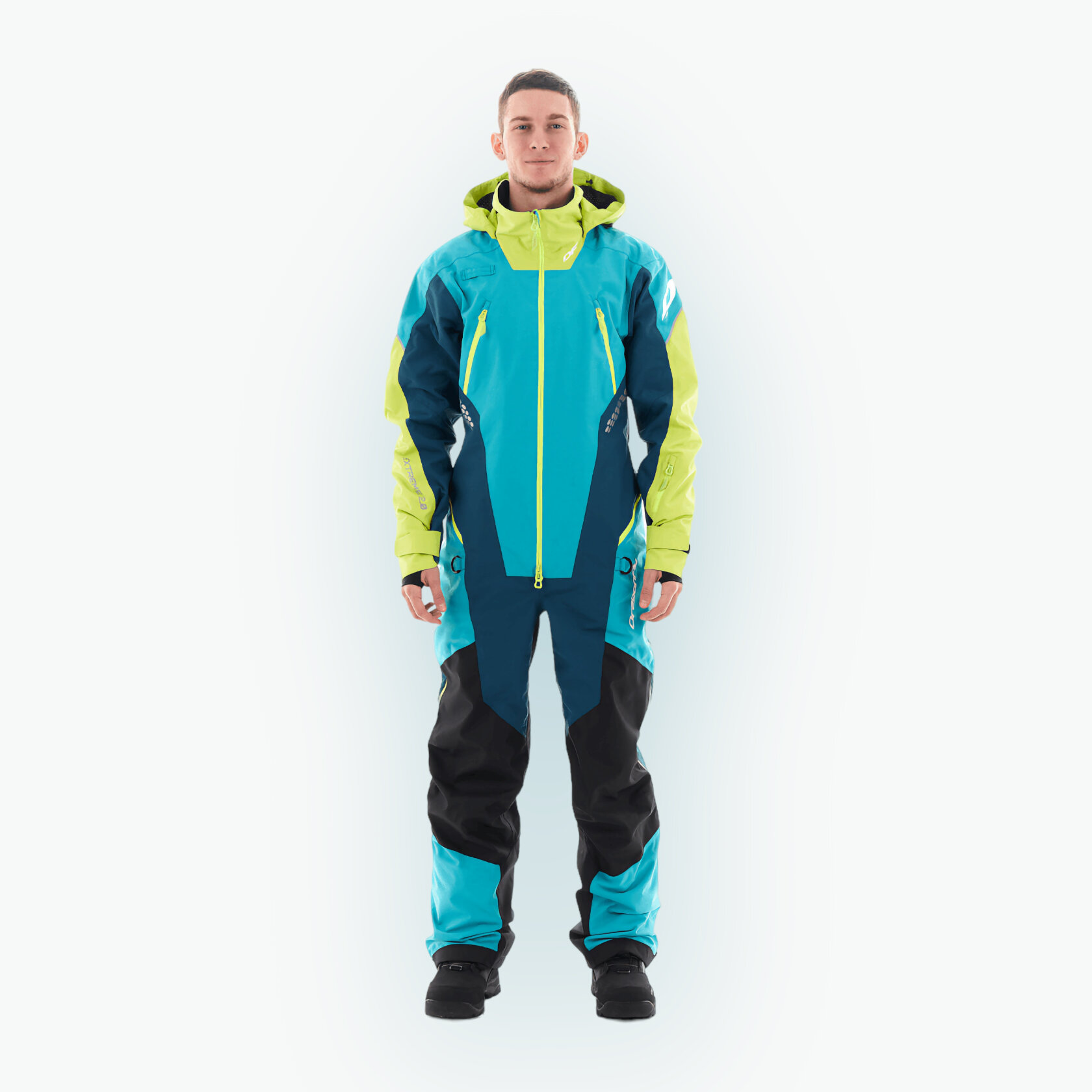 Комбинезон Dragonfly Extreme 2.0 MAN Baltic Yellow Green 2023 - Голубой/желтый - Размер S