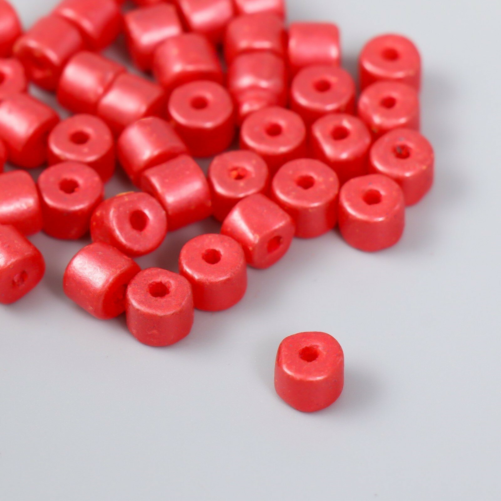 Бусины для творчества пластик цилиндр 