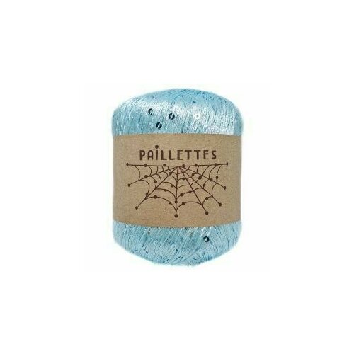 Пряжа Paillettes Wool Sea (023), 50г, 275м, 100% полиэстер (2 шт.)