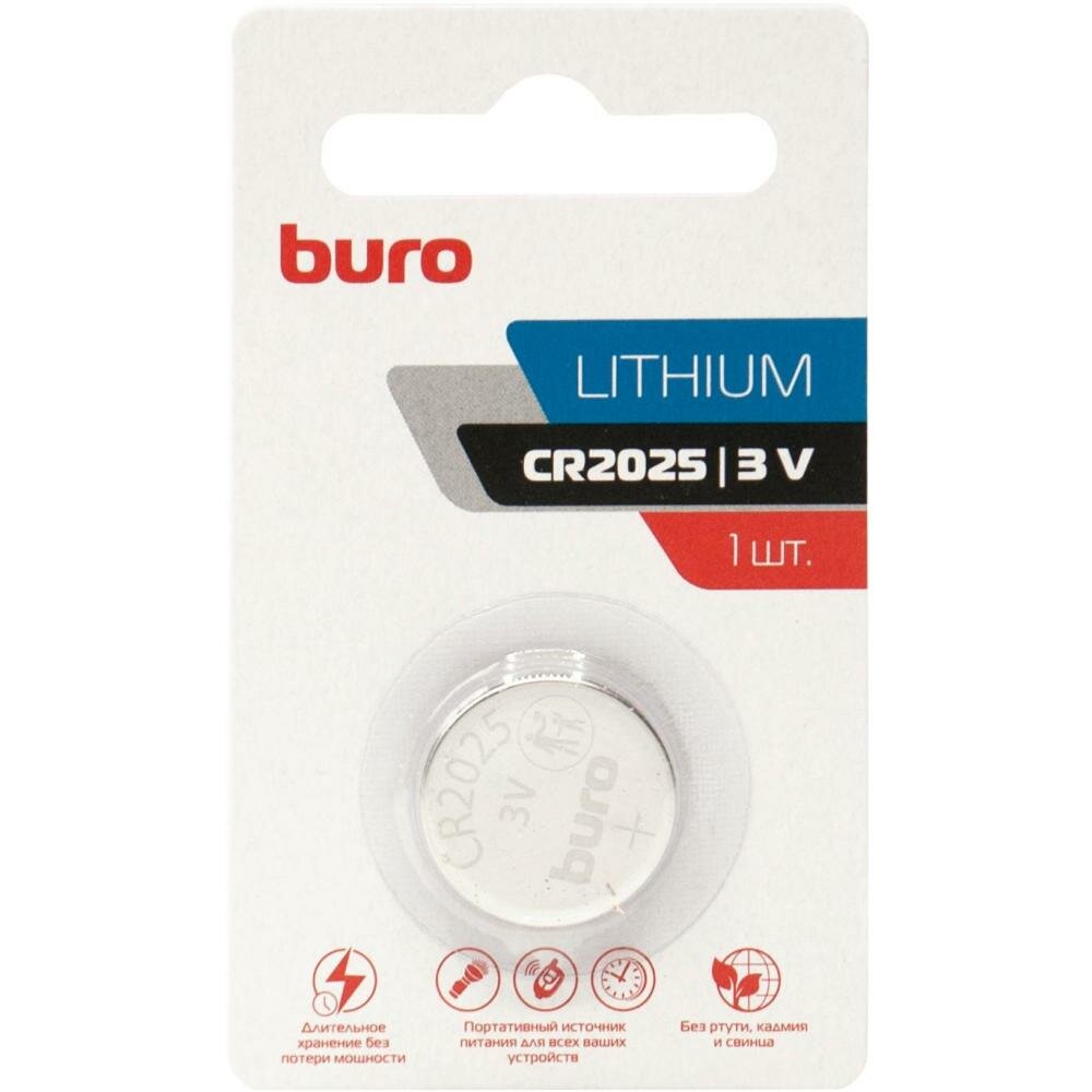 Батарея Buro Lithium CR2025 (1шт) блистер - фото №2