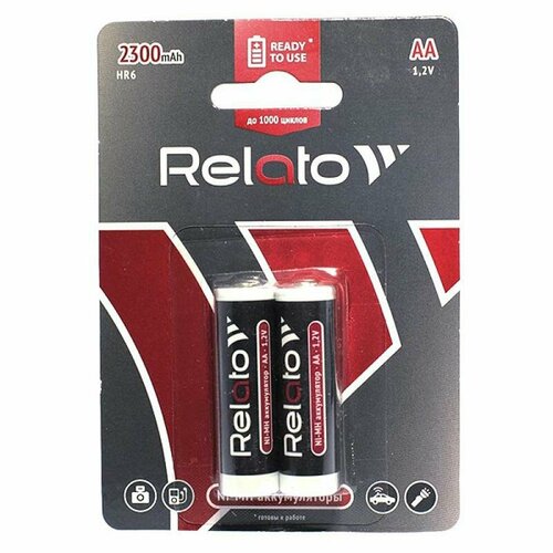 Аккумулятор Relato AA 2300mAh RTU BL2 , 2шт.
