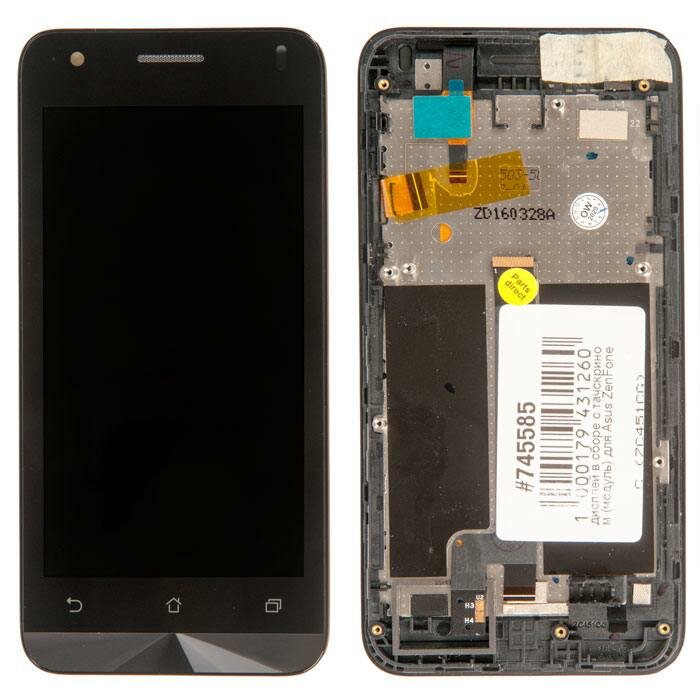 Дисплей в сборе с тачскрином (модуль) для Asus ZenFone C (ZC451CG) чёрный