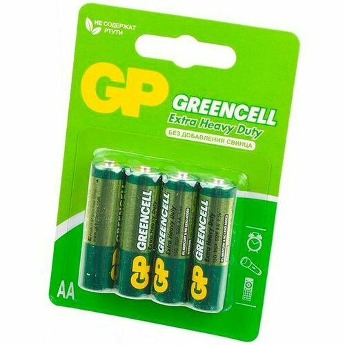 Батарейка солевая LR6АА GP GreenCell BL-4 4 шт