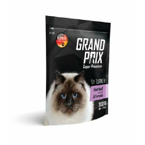 Grand Prix Сухой корм для кошек для выведения шерсти с индейкой 00-00000396 0,3 кг 54065 (1 шт)