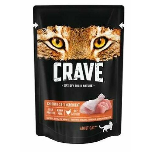 Crave Паучи для взрослых кошек с курицей 70 г(14 шт)