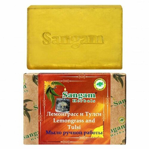Аюрведическое мыло Лемонграсс и Тулси Sangam Herbals 100 г