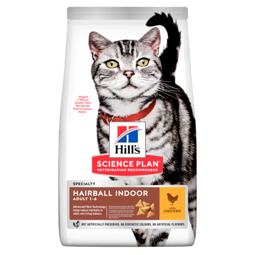 Сухой корм Hill's Science Plan Indoor Cat для взрослых кошек при домашнем содержании, курица, 300г - фото №1