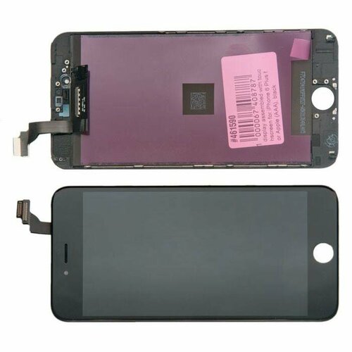 Дисплей (экран) в сборе с тачскрином для Apple iPhone 6 Plus (AAA), черный [RocknParts] iPhone 6 Plus дисплей для apple iphone x в сборе с тачскрином черный aaa