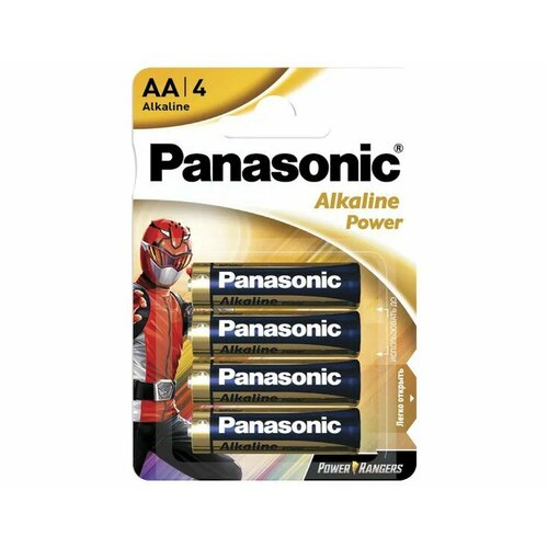 Батарейки Panasonic AA щелочные Power Rangers Alkiline power в блистере 4шт