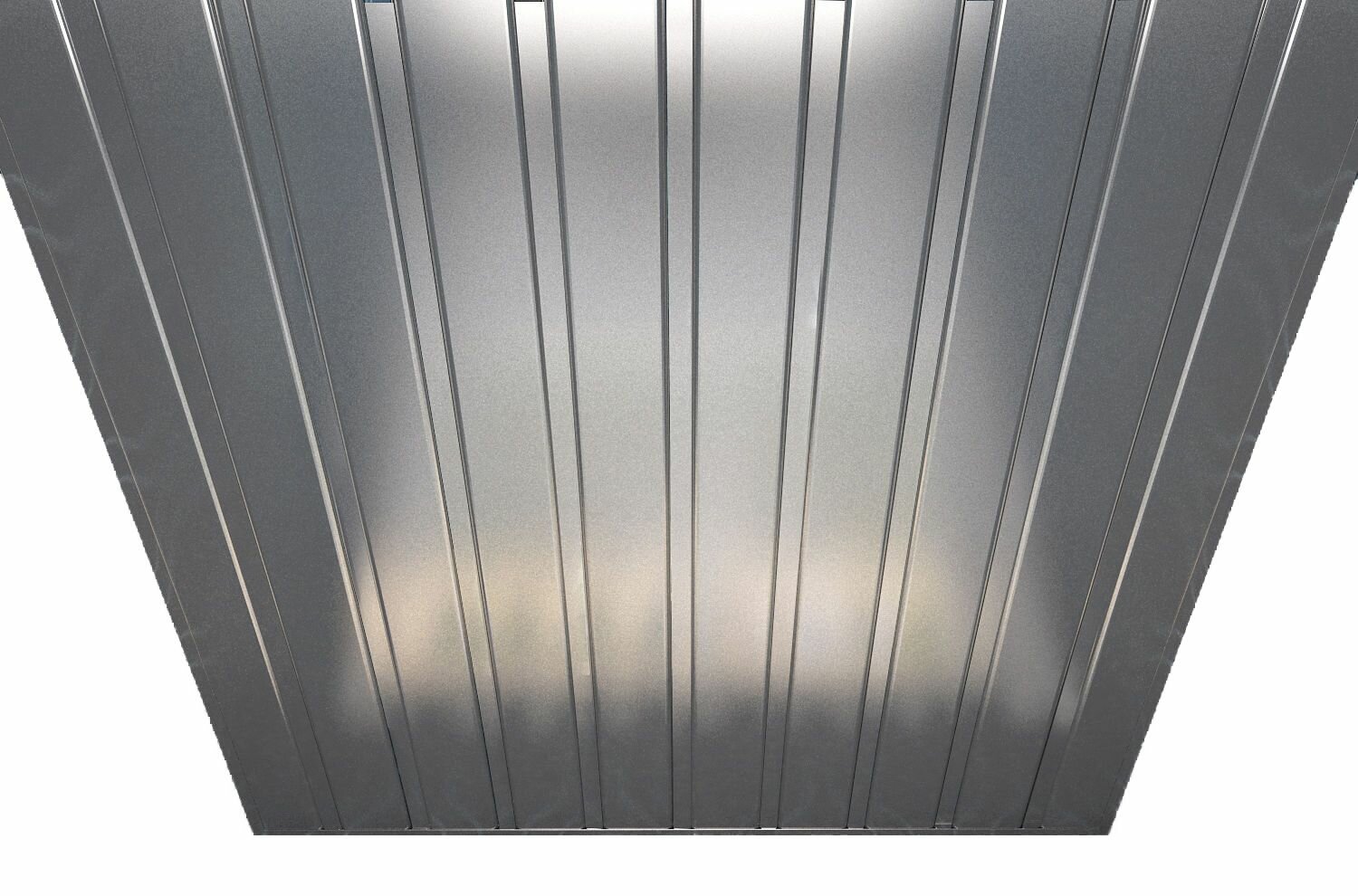 Комплект реечных потолков Mr.Tektum Classic 84R 2x3 м серебристый металлик