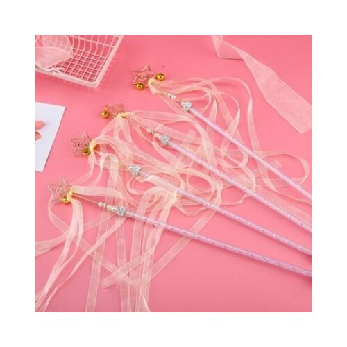 ЗОО Няня 10256 Игрушка для кошек Дразнилка с перьями и звездами, золотистый 36см