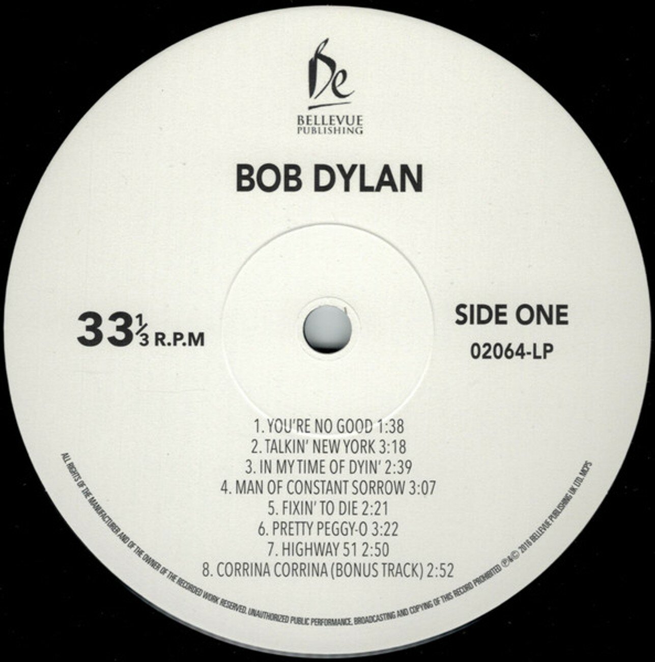 Bob Dylan Bob Dylan - Bob Dylan (reissue, 180 Gr) Spika Music - фото №6