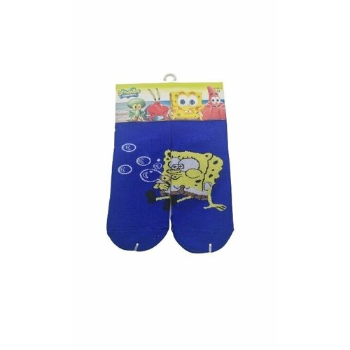 Носки Super socks Губка Боб, 2 пары, размер М ( 5-8 лет), синий spongebob шляпа надувная в виде персонажа спанч боб смеется