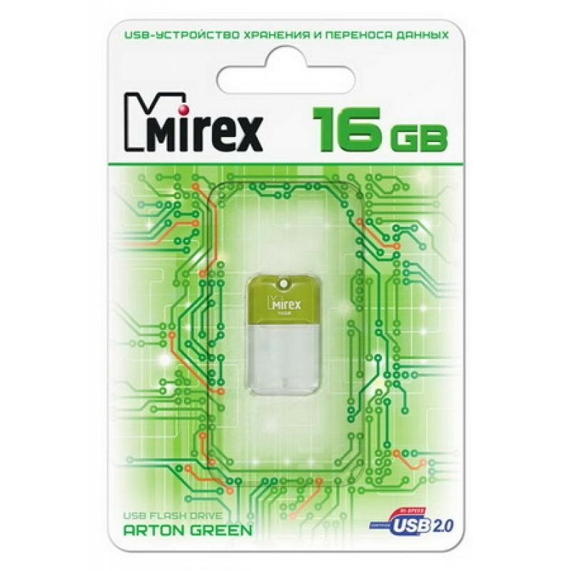 Флеш накопитель 32GB Mirex Arton, USB 2.0, Зеленый - фото №7