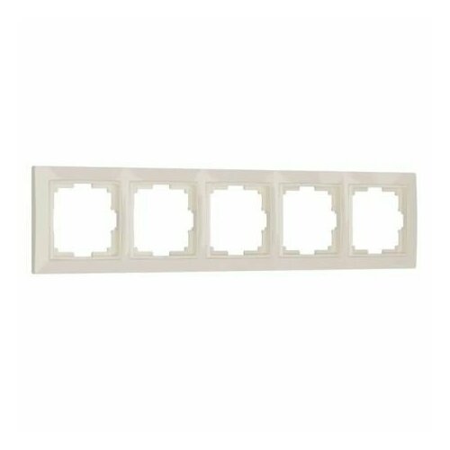 Werkel Snabb basic WL03-Frame-05/W0052003 слоновая кость, Рамка на 5 постов рамка на 4 поста werkel snabb basic слоновая кость w0042003 4690389161438