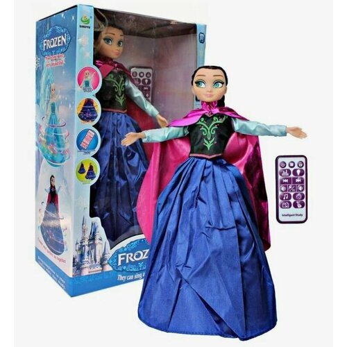 Интерактивная кукла Disney Frozen Анна, поет, читает сказки, танцует кукла mattel disney frozen анна hlw49 голубой