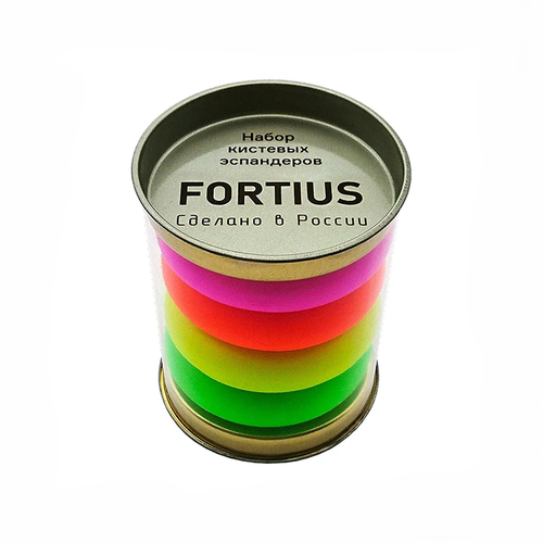 Набор кистевых эспандеров тубус Fortius Neon (One Size)