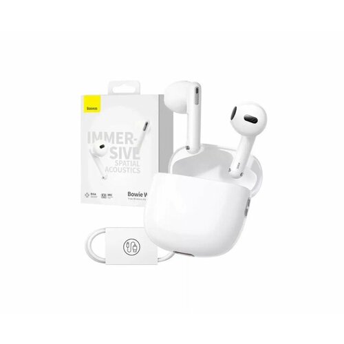 Беспроводные наушники Baseus Bowie WX5 Immer-Sive Spatial Acoustics 4-Mic ENC BT53 400 mAh40mAh Moon White 376000₽