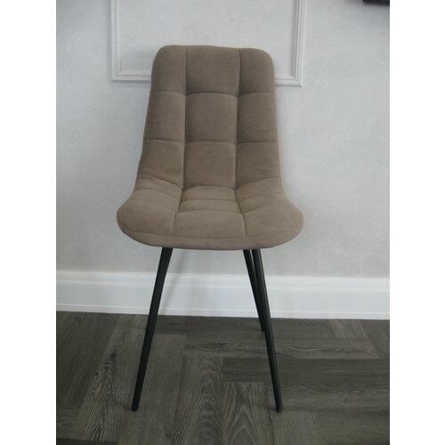 Стул Фред какао, опоры черные, 1 шт