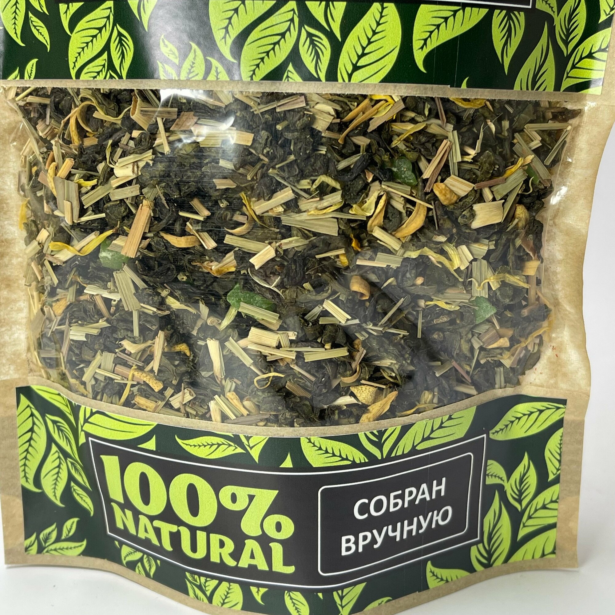 Зеленый Китайский чай Кактусовый с Лимонной травой / 200 г - 100 чашек - фотография № 5
