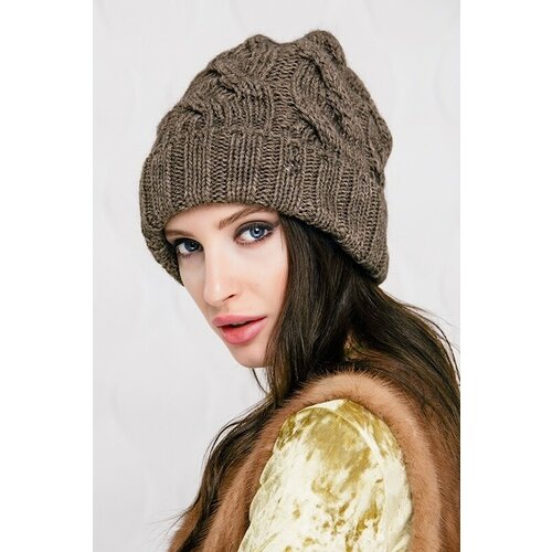 фото Шапка supershapka, размер 54-58, бежевый