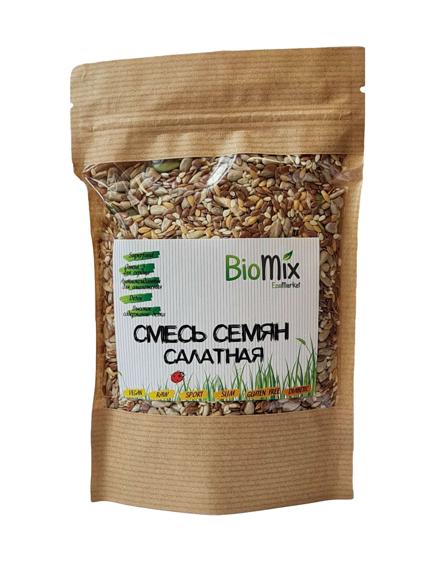 Семена BioMix смесь семян салатная 200г
