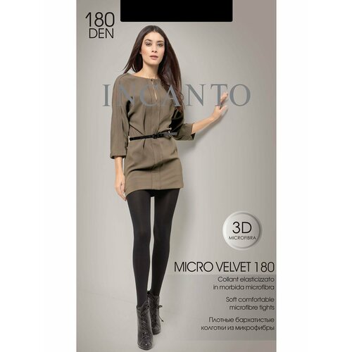 Колготки Incanto MicroVelvet, 180 den, размер 4, черный